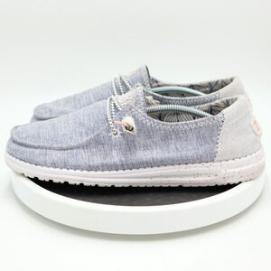 Hey Dude Shoes Womens 11 Wendy Star Azora Sneakers Gray Blue Slip On Shoes